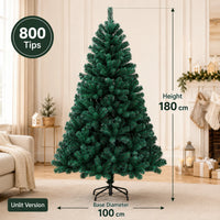 Sapin de Noël artificiel en PVC – sapin de 1,8 m sans guirlande