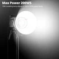 Flash de studio – lampe pilote LED de 10 W réglable de 5 à 100 %
