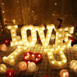 Lettres et chiffres lumineux LED à piles pour mariage et anniversaire
