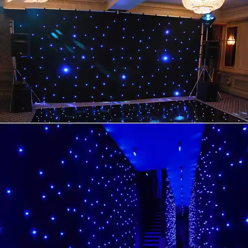 Rideau ciel étoilé LED – fond de piste de danse dans une salle de réception