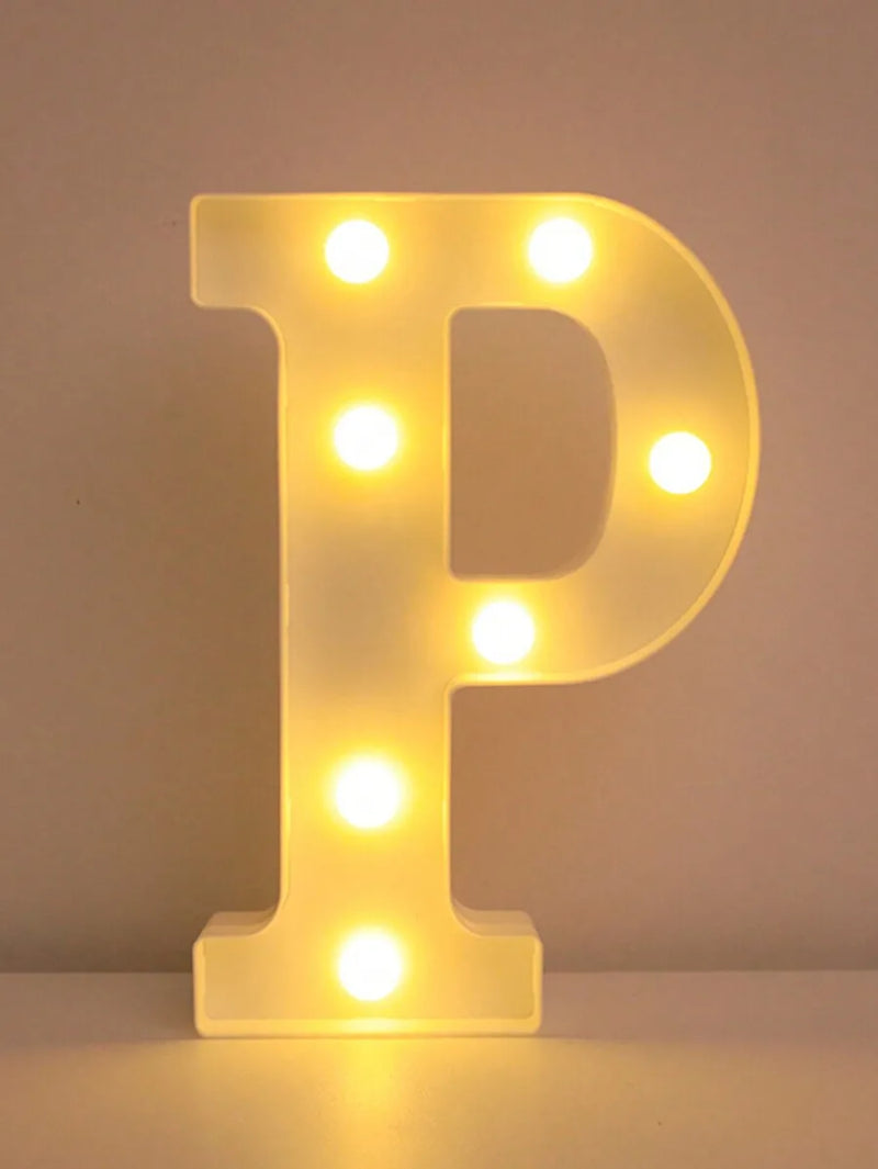 Lettre lumineuse LED 22 cm à piles, A à Z et 0 à 9