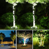 Spot arbre extérieur LED lot de 5 – arbres éclairés la nuit dans un jardin et sur une place