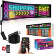 Panneau LED programmable défilant, USB, application Bluetooth, télécommande, 17 à 63 cm