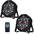 Projecteurs PAR LED 36 W RGB, lot de 2, télécommande infrarouge et DMX