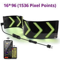 Panneau lumineux LED programmable flexible, application Bluetooth, USB, 17 à 60 cm