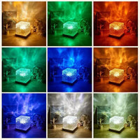 Lampe cube à ondulations d'eau – neuf couleurs d'éclairage du cube