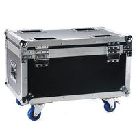 Flight case à roulettes pour 4 projecteurs PAR LED à 18 LED, 4 compartiments, 62,5 cm
