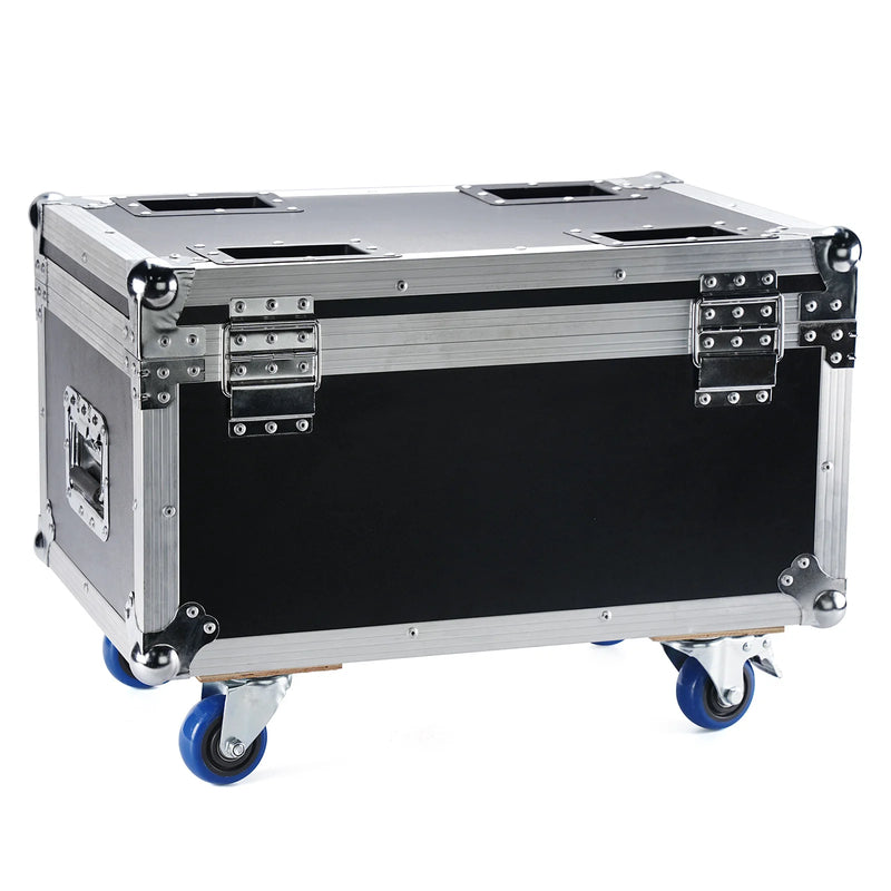 Flight case à roulettes pour 4 projecteurs PAR LED à 18 LED, 4 compartiments, 62,5 cm