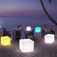Cube lumineux LED sans fil sur piles, télécommande, 10 à 25 cm