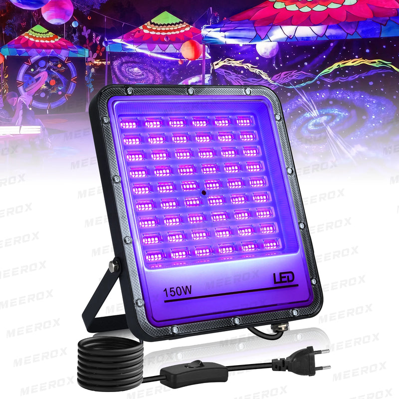 Projecteur lumière noire LED UV 395 nm, 50 à 150 W, 1 ou 2 pièces