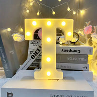 Lettre lumineuse LED 16 cm à piles, A à Z, esperluette et cœur rouge