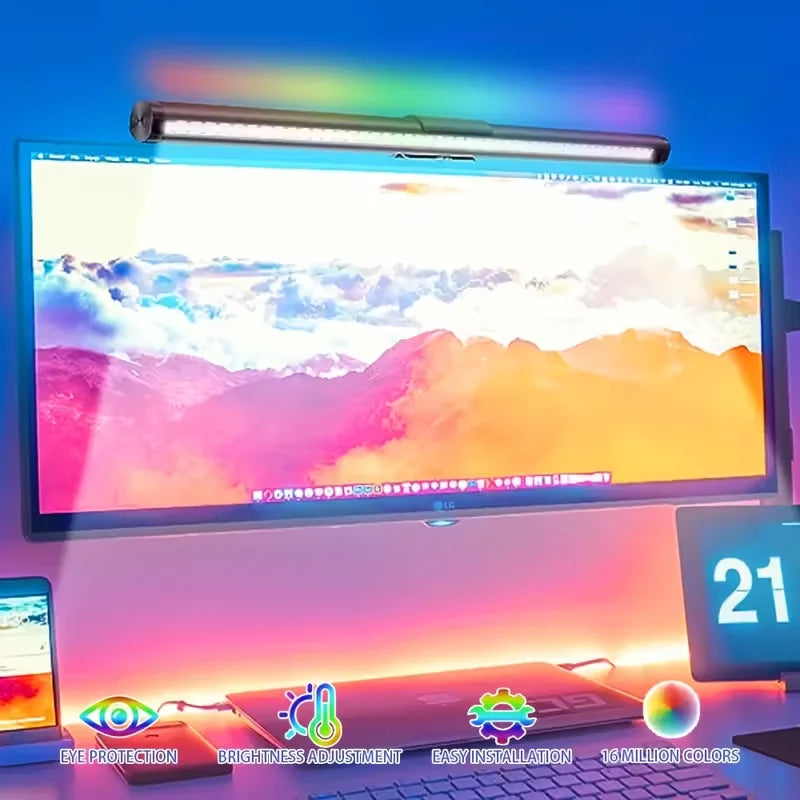 Barre lumineuse écran tactile – barre allumée avec effet RGB sur un grand écran