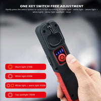 Lampe d'inspection LED rechargeable pour détailing auto, magnétique, 4 modes de lumière