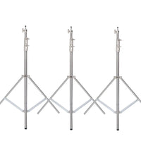 Trépied d'éclairage 2,8 m – lot de 3 trépieds inox