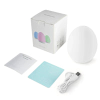 Veilleuse bébé LED en silicone, œuf ou pingouin, 7 couleurs, tactile, rechargeable