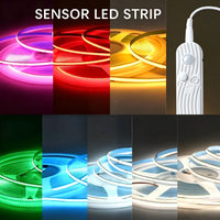 Ruban LED à pile COB à détecteur de mouvement, 0,5 à 5 m