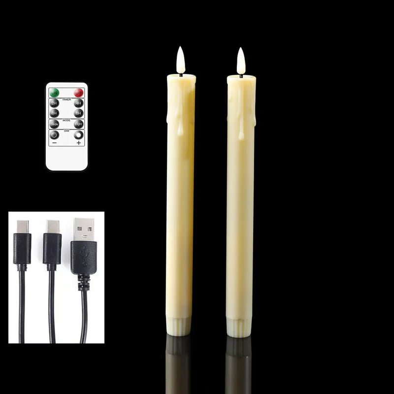 Bougies LED coniques rechargeables – vue 13