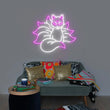 Néon LED renard kitsune à neuf queues, enseigne murale japonaise, 38 cm