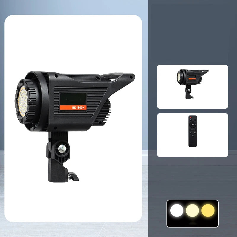 Lampe vidéo COB 300 W avec télécommande, softbox boule ou pied au choix