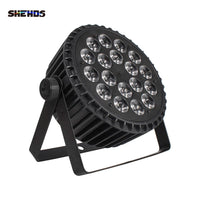 Par LED DMX plat ou IP65, 18 LED RGBW ou RGBWA UV