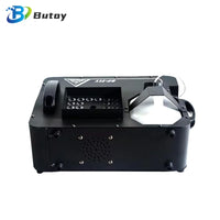 Machine à fumée verticale 24 LED RGB – vue de côté sur fond blanc avec poignée et grille de LED