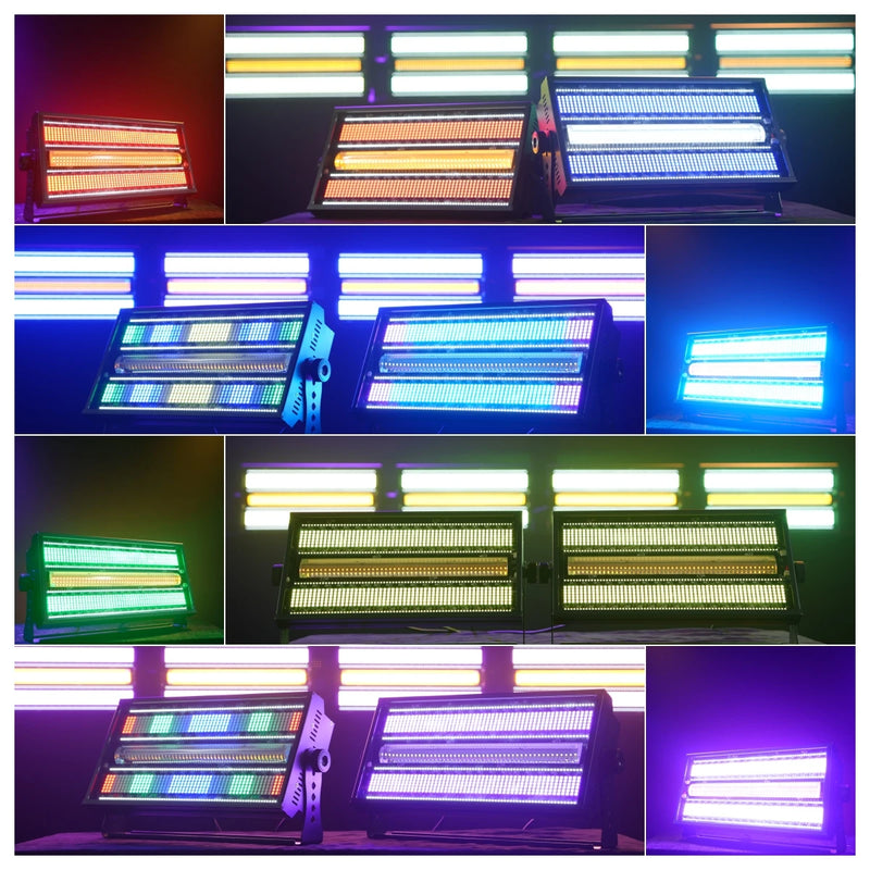 Stroboscope LED 400 W 5 en 1 – effets de couleurs en situation