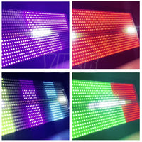 Stroboscope LED DMX 200 W, 48 zones RGB et 8 zones blanches