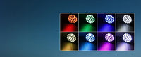 Lot de 4 projecteurs PAR LED 27 x 8 W RGBW – planche de huit couleurs de projection