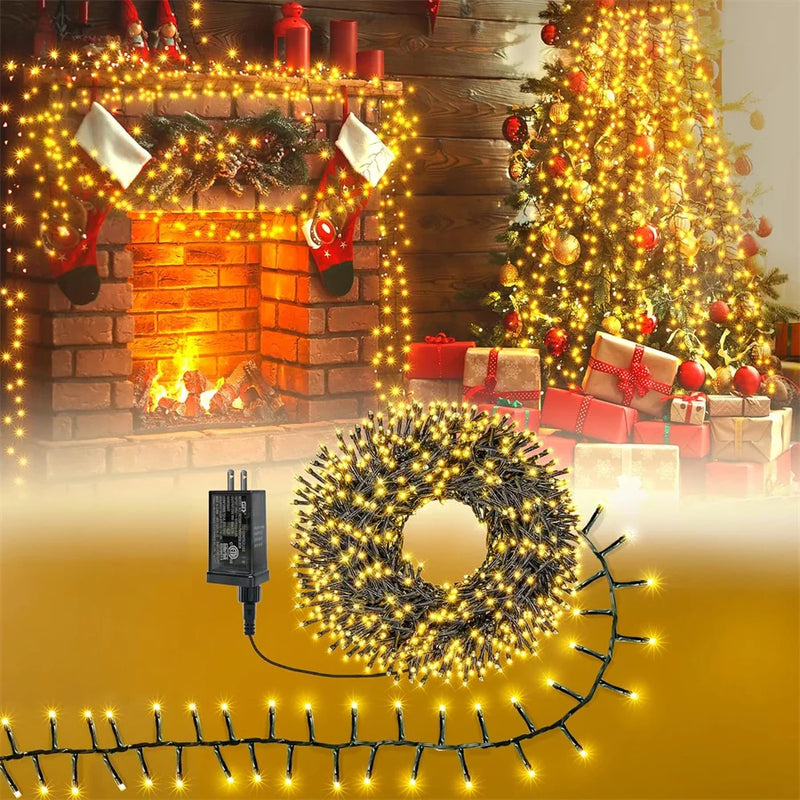 Guirlande de Noël extérieure IP44 à grappes de LED, 10, 20 ou 30 m