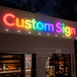 Lettres boîtier lumineuses 3D LED RGB personnalisées, 6 tailles, métal et acrylique