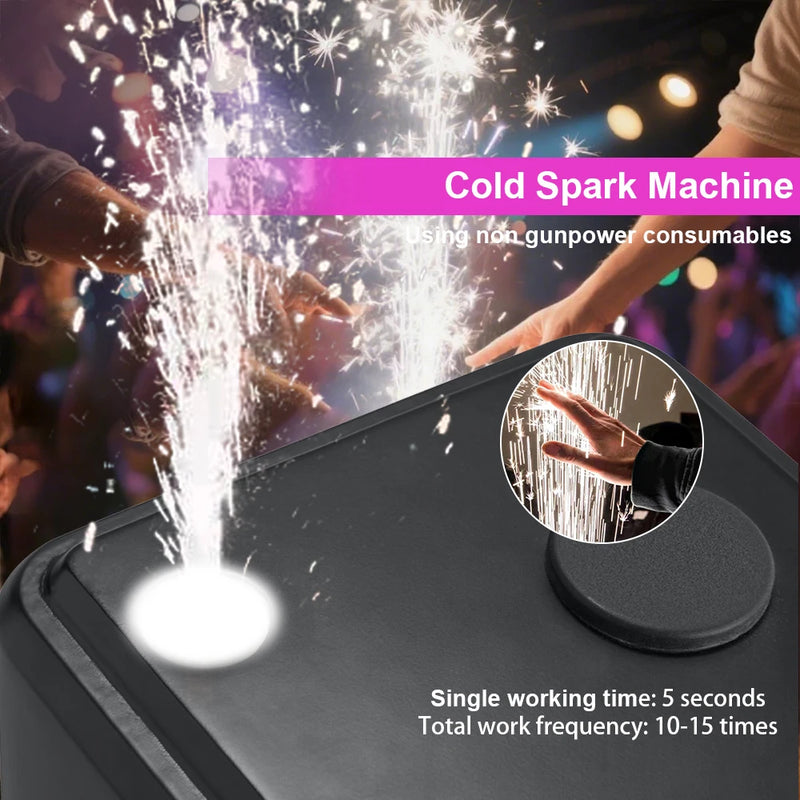 Machine à étincelles froides 350 W – jet d'étincelles au-dessus du boîtier