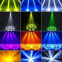 Lyre beam LED 120 W, lot de 2, 7 gobos, prisme à 18 facettes, DMX 12 canaux