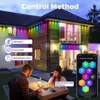 Éclairage extérieur permanent d'avant-toit LED RGB IP67, application, de 5 à 90 m