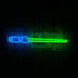 Néon LED sabre laser Star Wars, enseigne murale USB, 41 x 16,5 cm