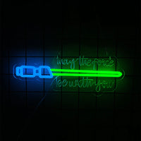 Néon LED sabre laser Star Wars, enseigne murale USB, 41 x 16,5 cm