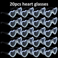 Lots de lunettes, bracelets et bagues lumineux LED blancs pour mariage, de 20 à 50 pièces
