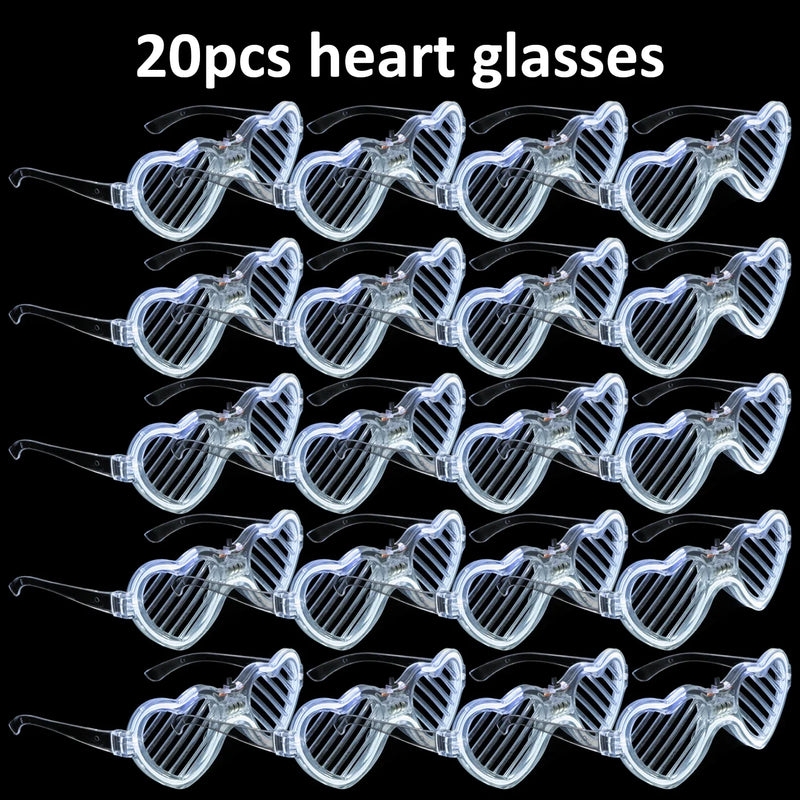 Lots de lunettes, bracelets et bagues lumineux LED blancs pour mariage, de 20 à 50 pièces