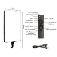Panneau LED vidéo bicolore 29 x 53 cm, télécommande, support au choix