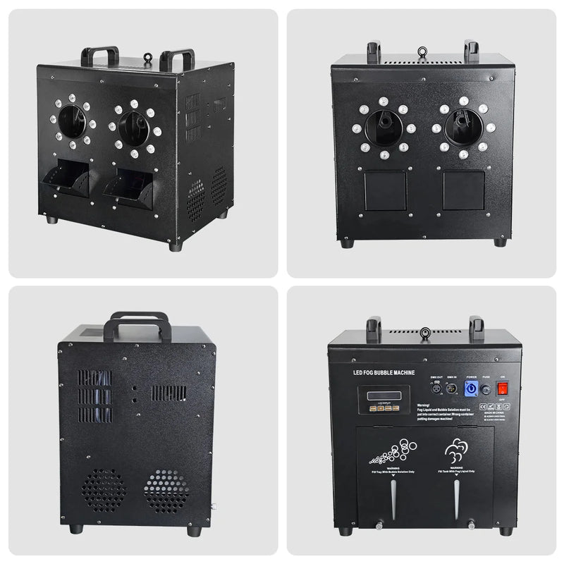 Machine à bulles de fumée 1500 W, 2 sorties et DMX 512