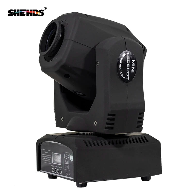 Mini lyre LED spot 60 W DMX 9 ou 11 canaux, 7 couleurs et mode sonore