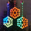 Flocon lumineux de fenêtre de Noël à piles, 1 ou 2 pièces