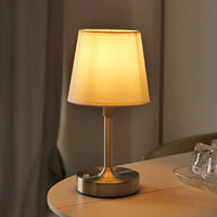 Lampe de table sans fil à abat-jour tissu, pied télescopique, 2000 mAh