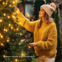 Guirlande sapin en grappes – décoration d'un sapin de Noël en blanc chaud