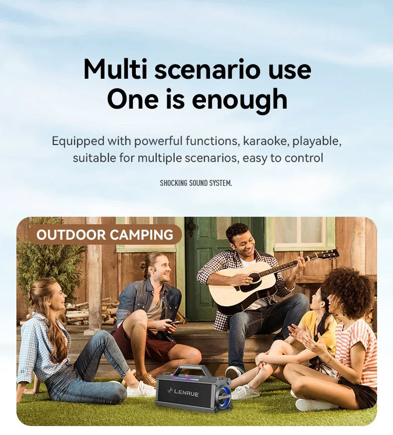 Boombox karaoké Bluetooth – usages en camping en plein air