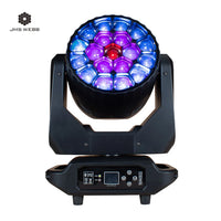 Lyre LED wash œil d'abeille 19 x 40 W ou 19 x 20 W, zoom 4° à 45°