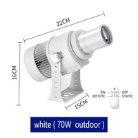 Projecteur gobo personnalisé IP67 rotatif, noir ou blanc, 35 à 100 W