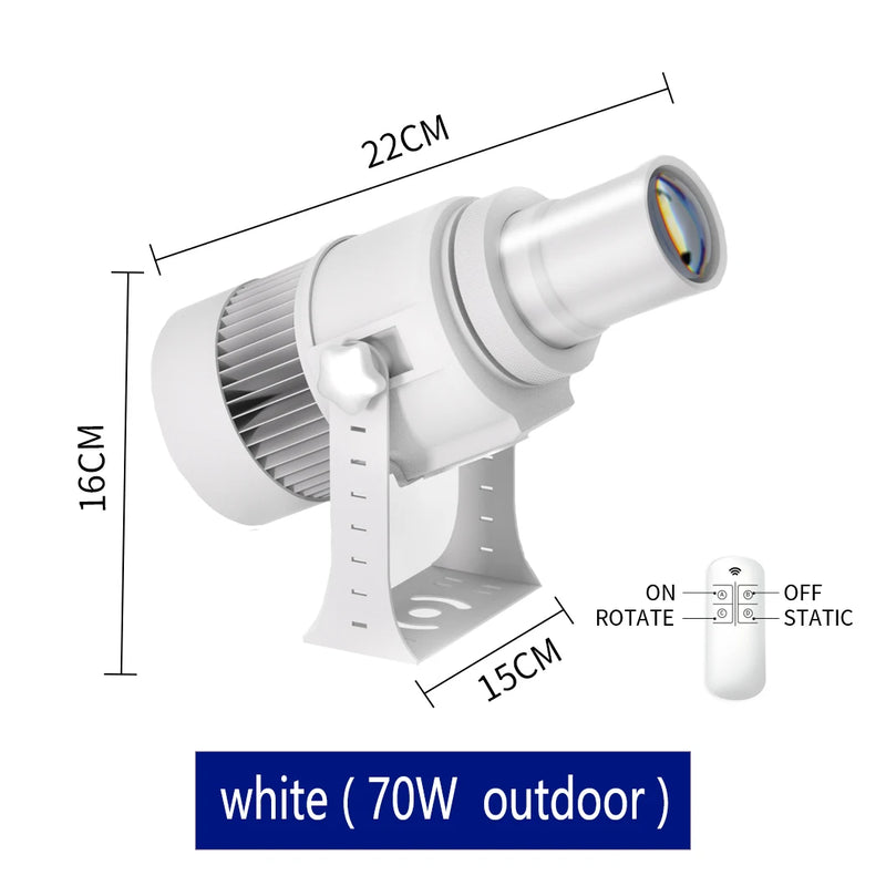 Projecteur gobo personnalisé IP67 rotatif, noir ou blanc, 35 à 100 W
