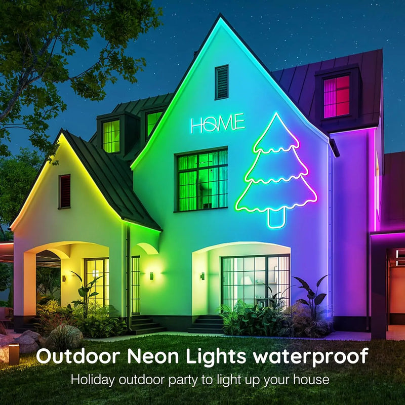 Ruban LED néon RGB IP65 avec application et télécommande 44 touches, 5 à 30 m