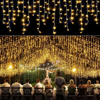 Guirlande stalactites LED blanc chaud – vue 6