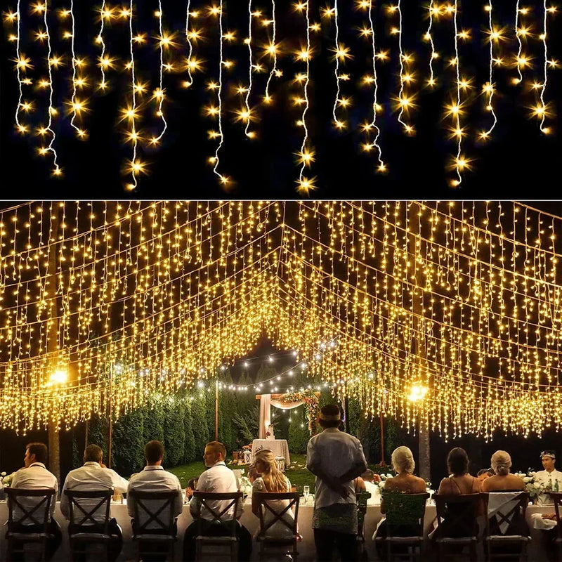 Guirlande stalactites LED blanc chaud – vue 6